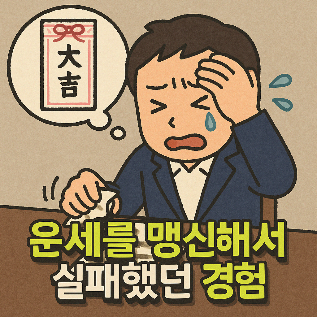 운세를 맹신해서 실패했던 경험