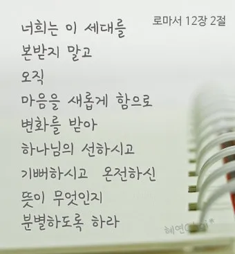 로마서 12장 설교 아이디어 말씀 준비 강해_27