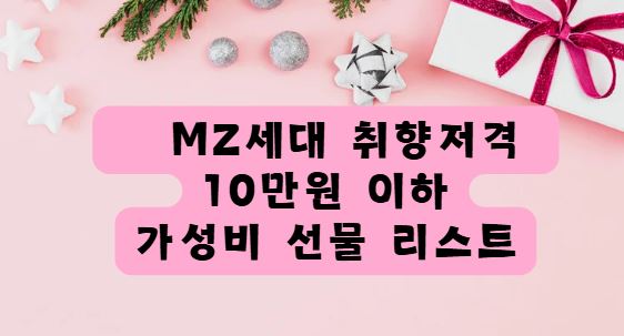 MZ 가성비 선물