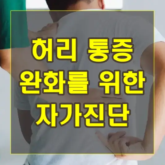 허리 통증 완화 위한 자가진단