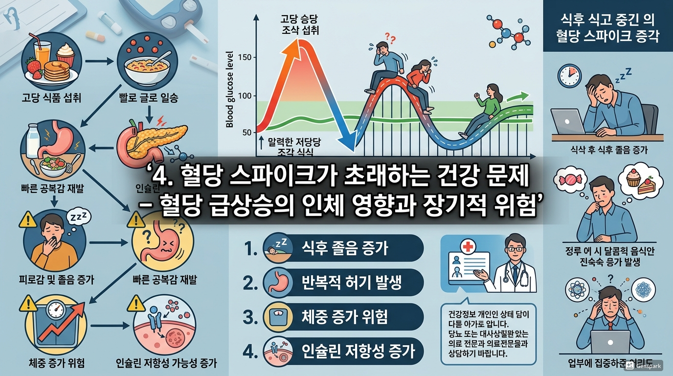 혈당 스파이크가 만드는 건강 문제