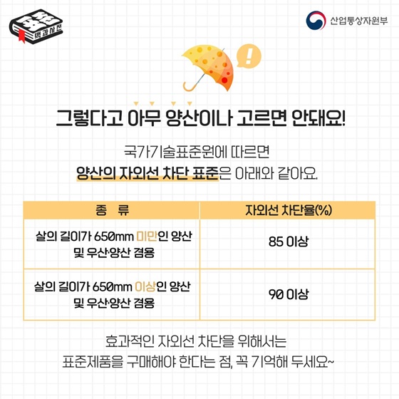 자외선 피하는 양산