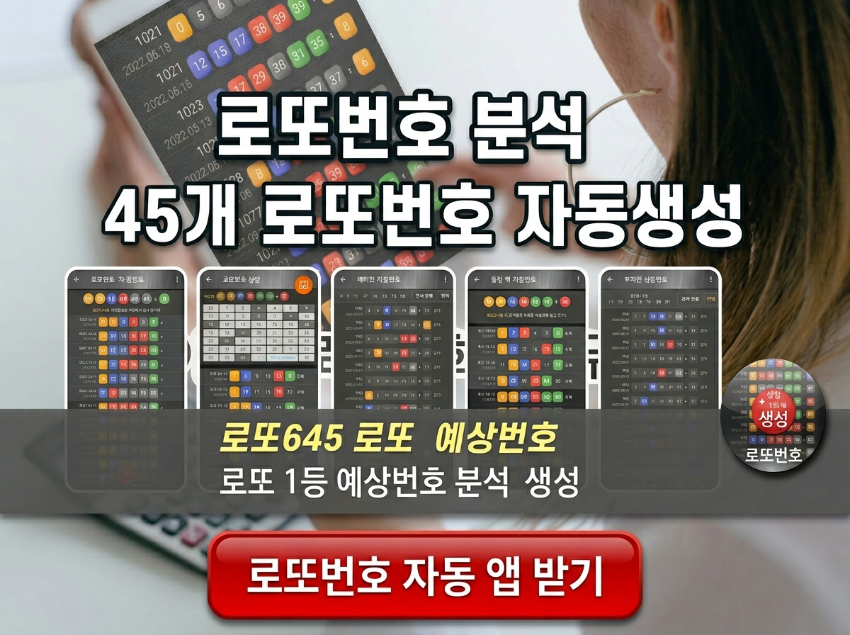 로또번호 자동생성 - 당첨번호 추첨결과 통계 및 예상번호 자동 생성