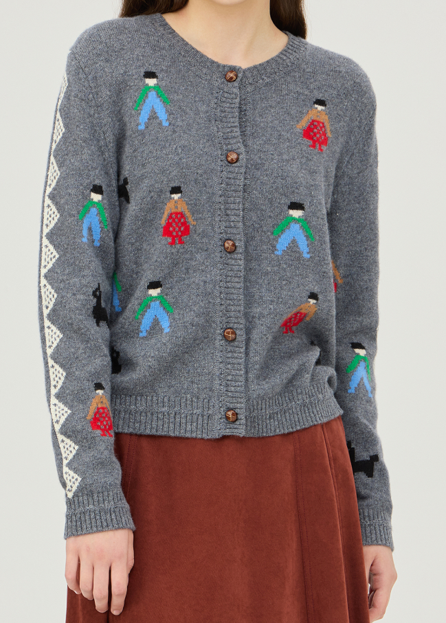 사람 인타샤 니트 가디건