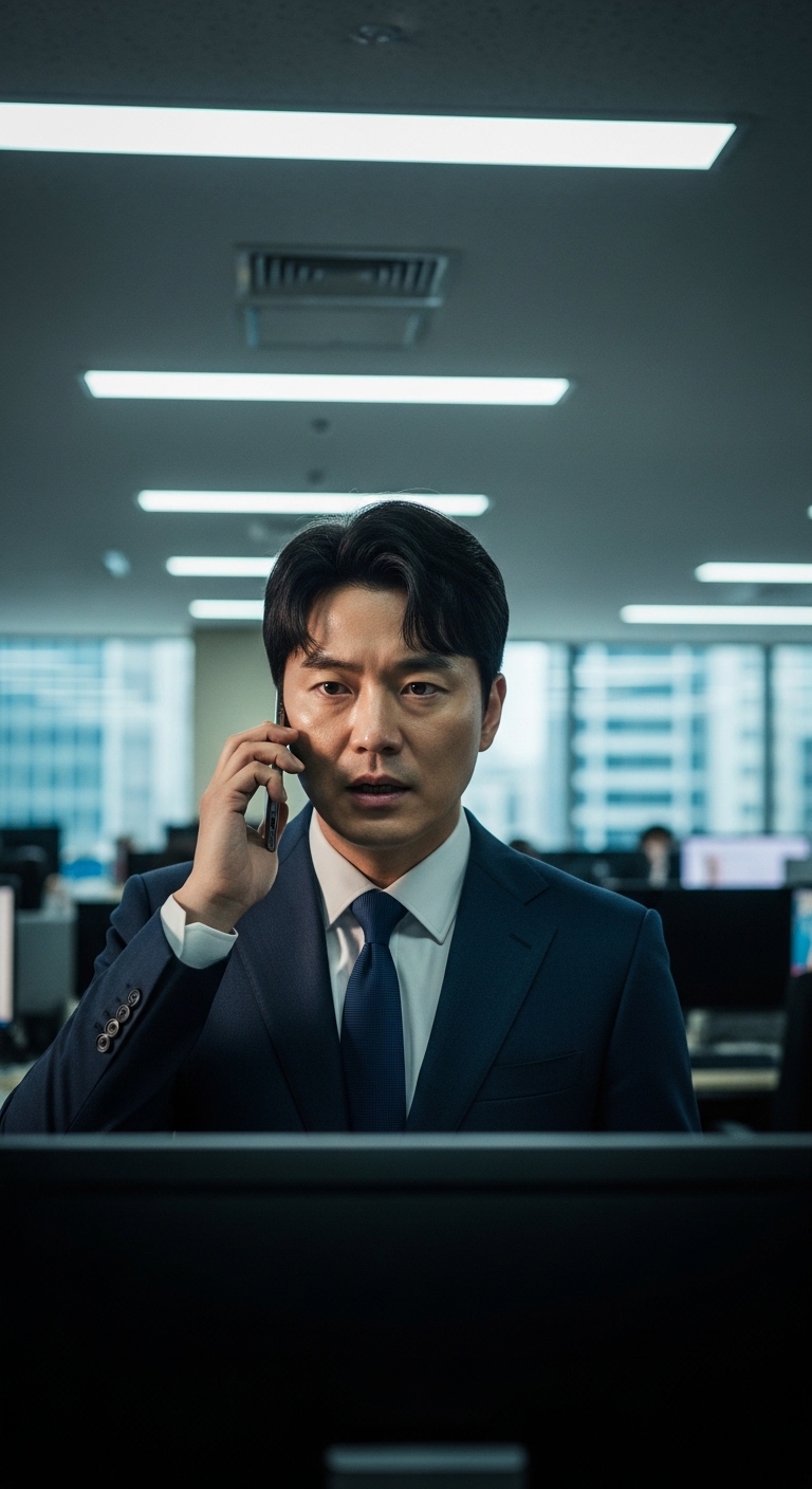 급등하는 환율 그래프와 걱정스러운 표정