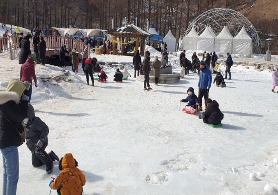 읏차읏차! 앞으로! "얼음 썰매 체험"