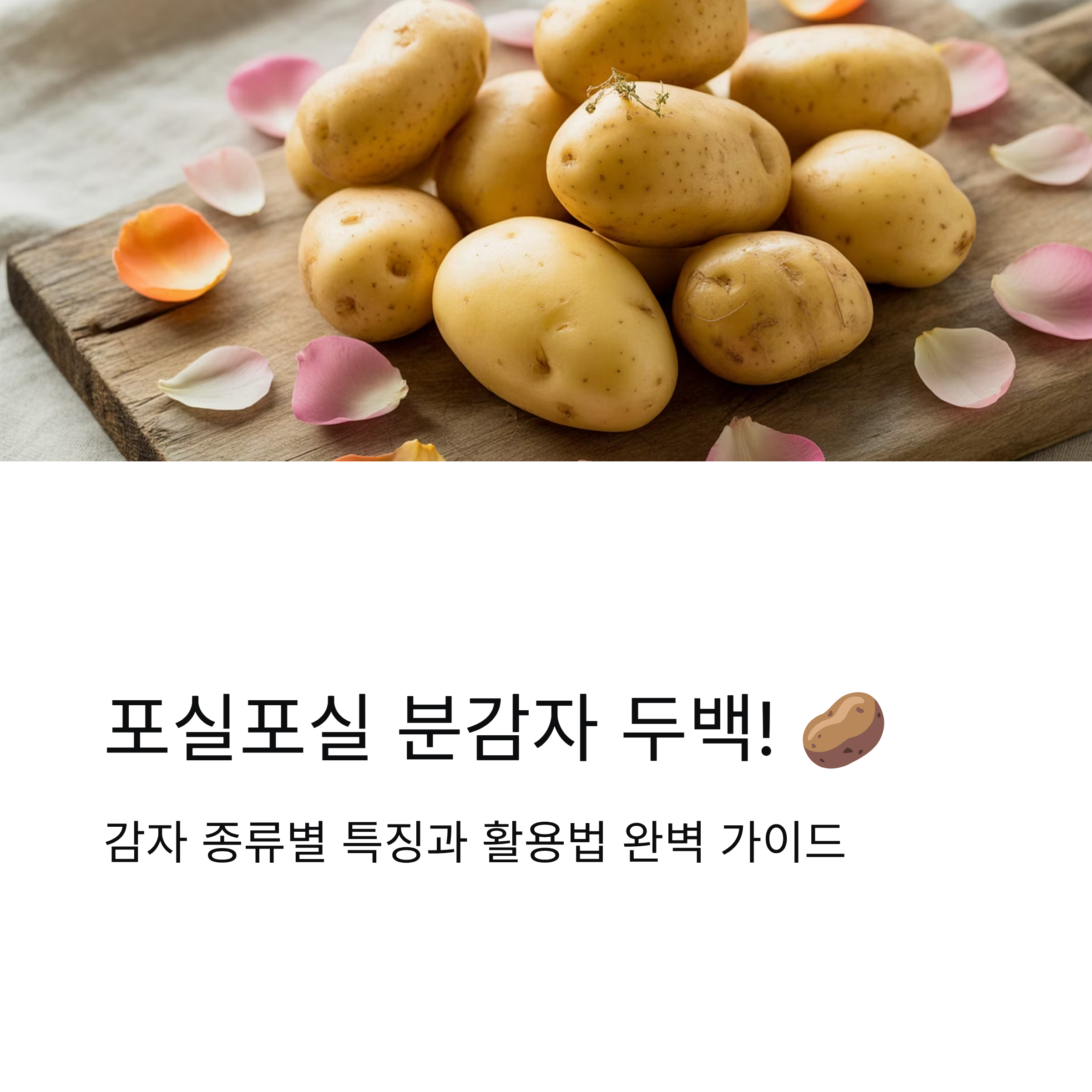 포실포실한 분감자 두백, 감자 종류별 특징과 활용 완벽 가이드