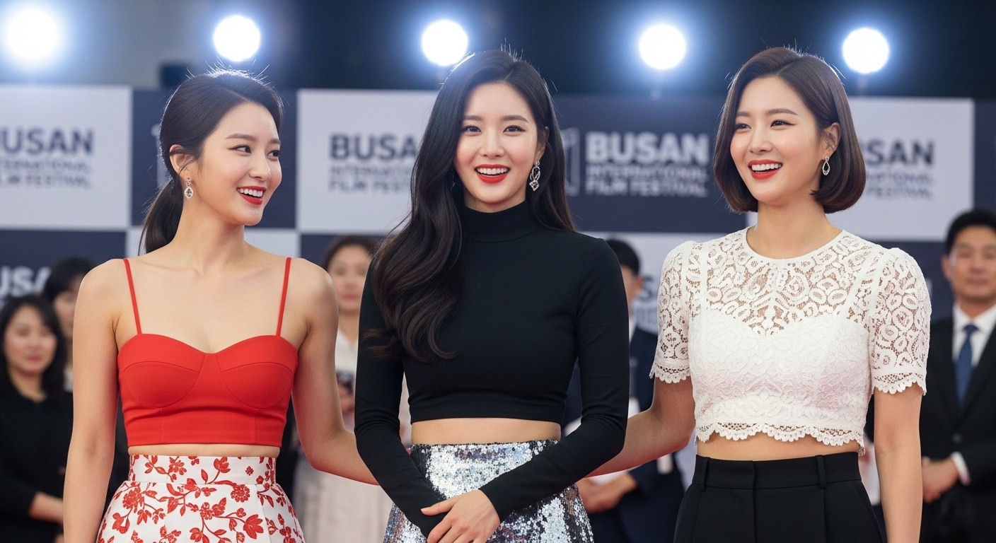 부산국제영화제에 참석한 여자들