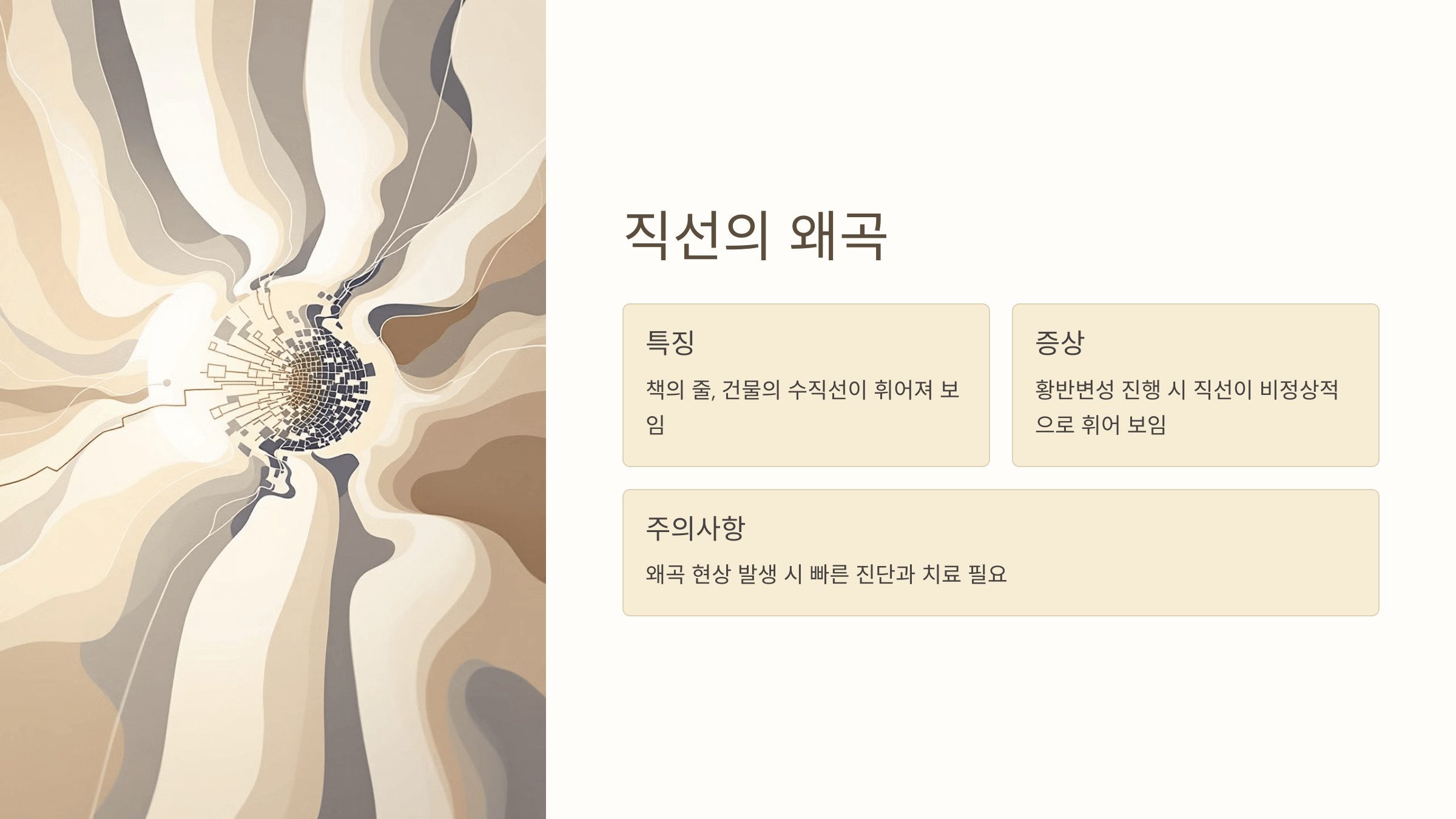 황반변성과 관련된 사진입니다.