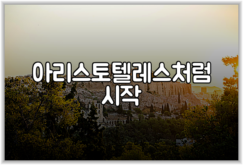 아리스토텔레스처럼 시작