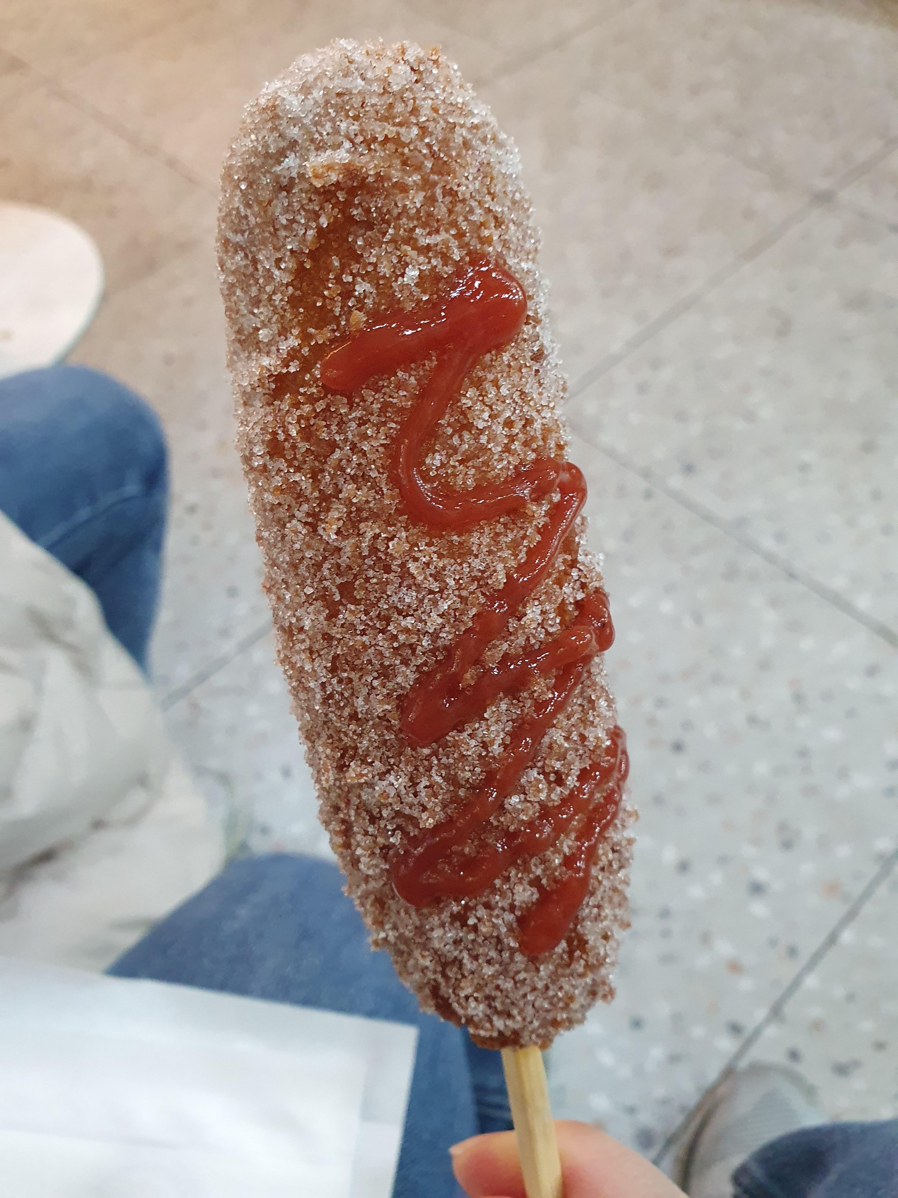 궁동 명량핫도그 따끈하게 나온 점보핫도그