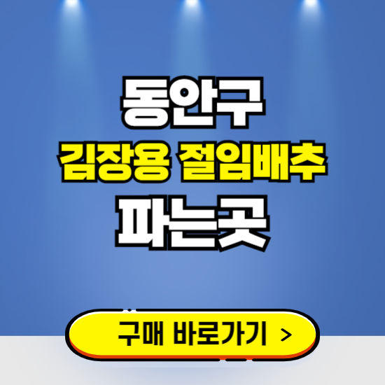 동안구 절임배추 사전예약 구입하는곳 ❘ 김장배추 파는곳 가격보기