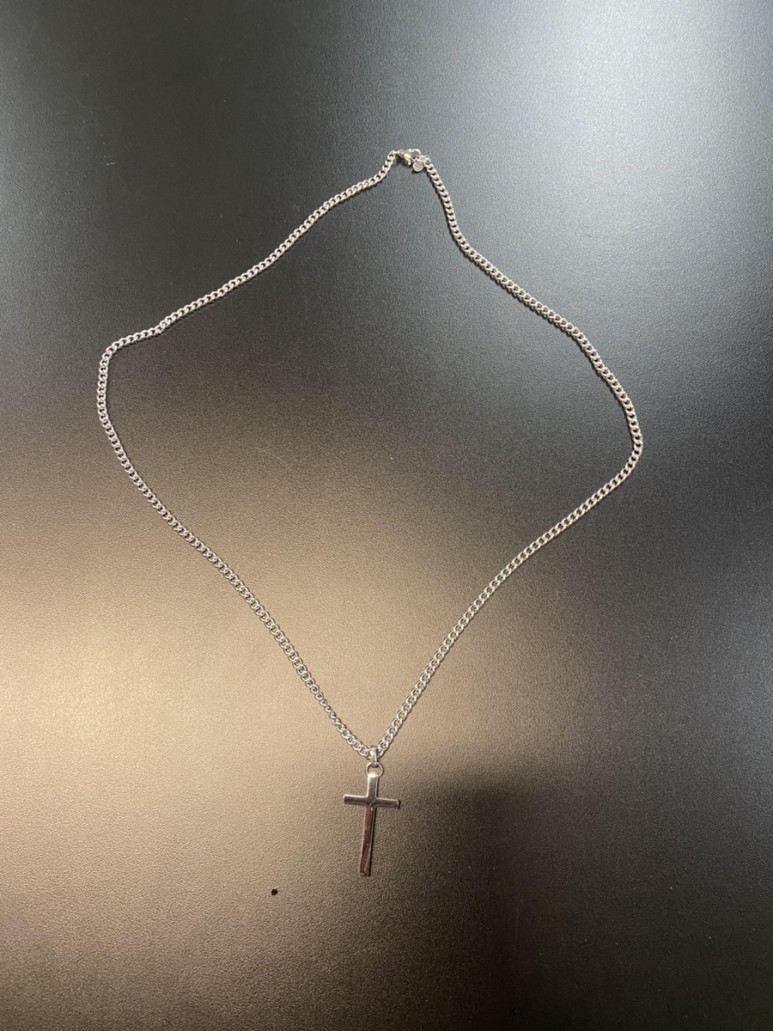 아차 ACHA 써지컬스틸 스탠다드 크로스 체인목걸이 _ 실버