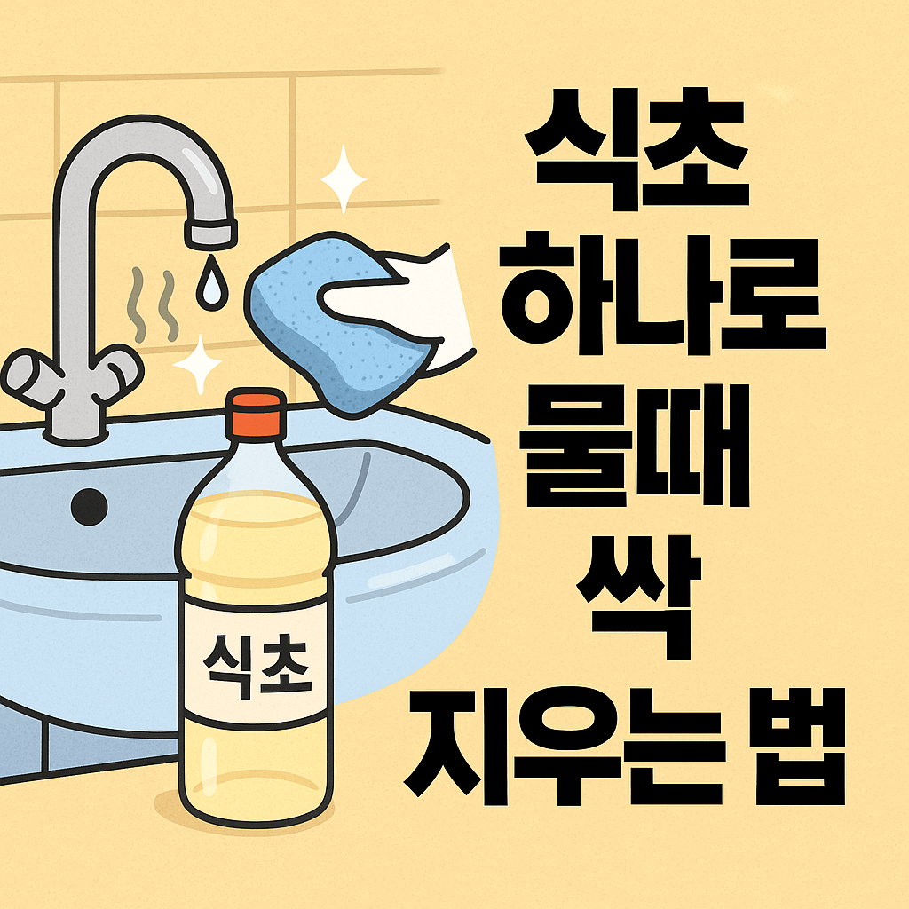 식초로 물때 제거하는 생활꿀팁