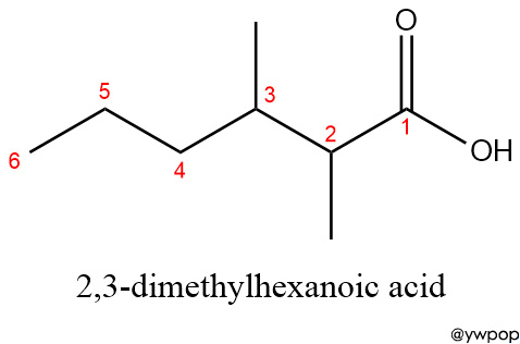 2,3-dimethylhexanoic acid