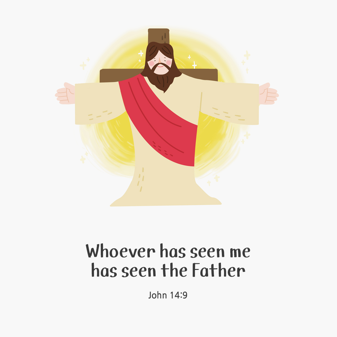 Whoever has seen me has seen the Father. (John 14:9) by pieonane Daily Bible quote image