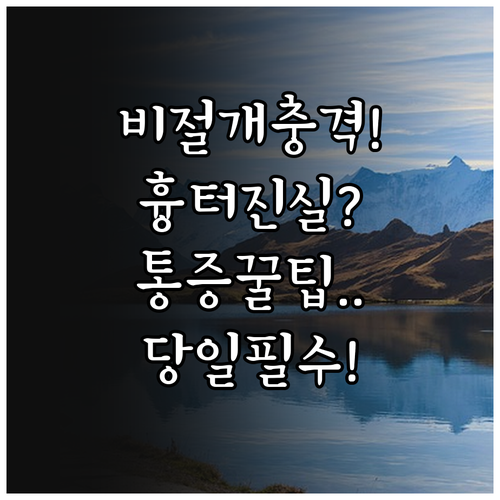 비절개 모발이식 흉터와 통증 당일 시..