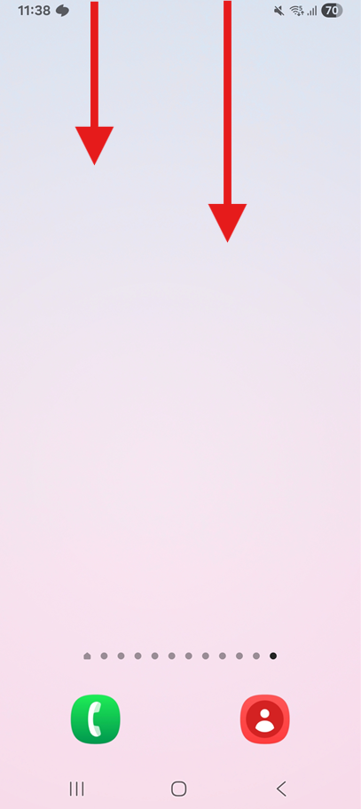 4단계: 상단바에서 실시간 걸음수 바로 확인하기