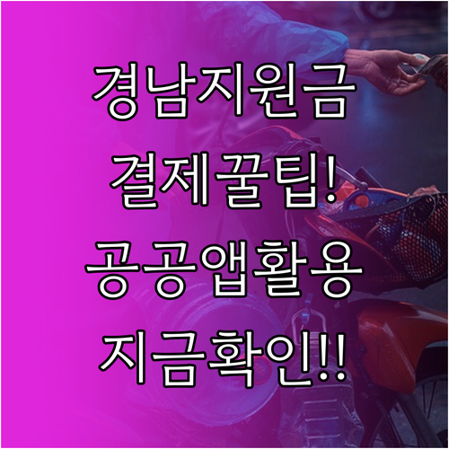 경남몰 및 공공 배달 앱 활용한 경남..