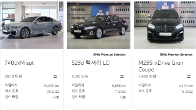BMW 인증 중고차 가격
