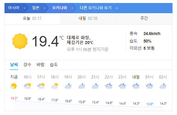 일본 오키나와 3월 날씨 옷차림 추천 여행지
