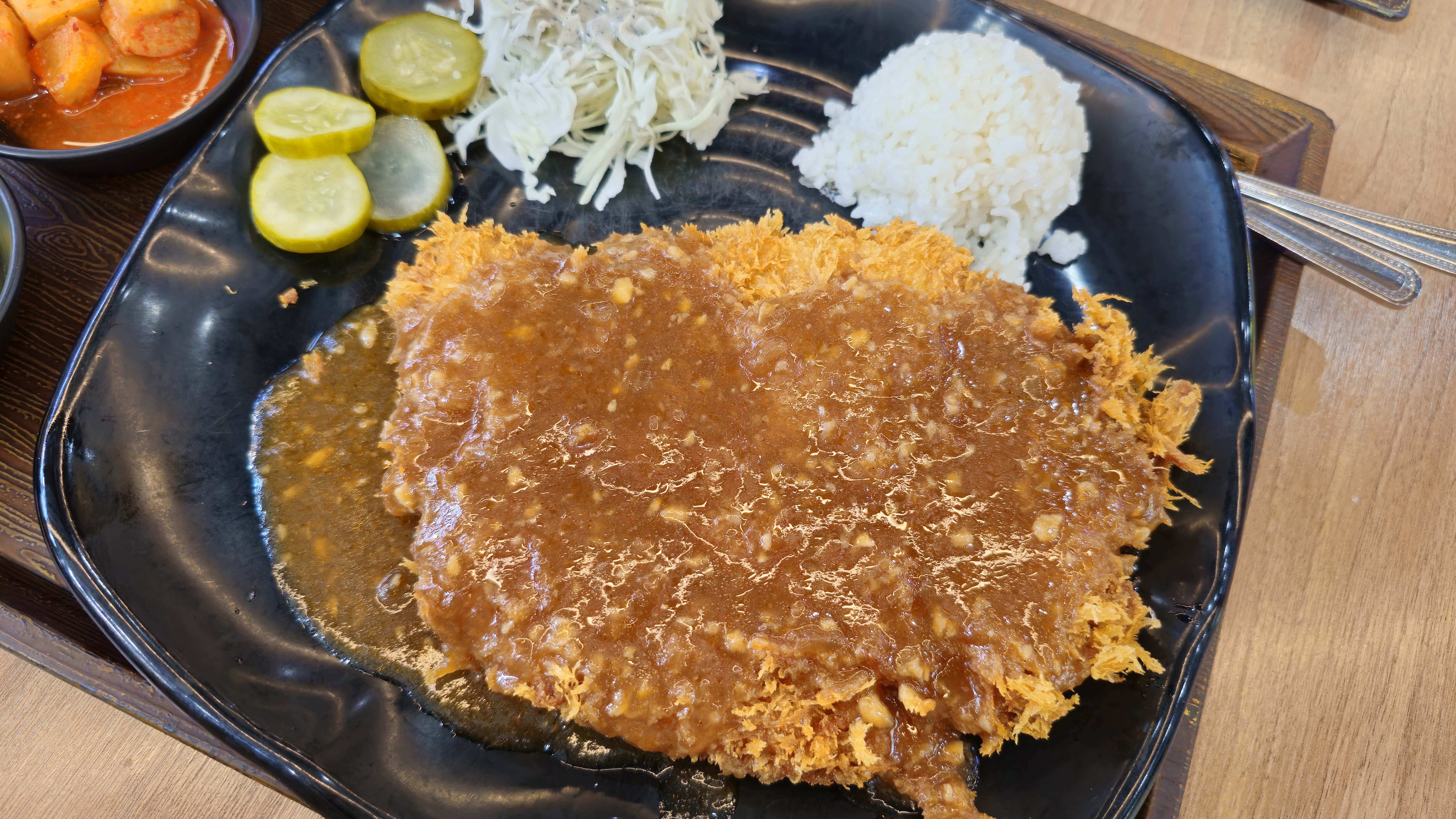 천안삼거리휴게소 마늘돈까스