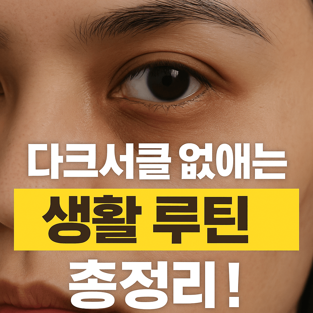 다크서클 없애는 생활 루틴