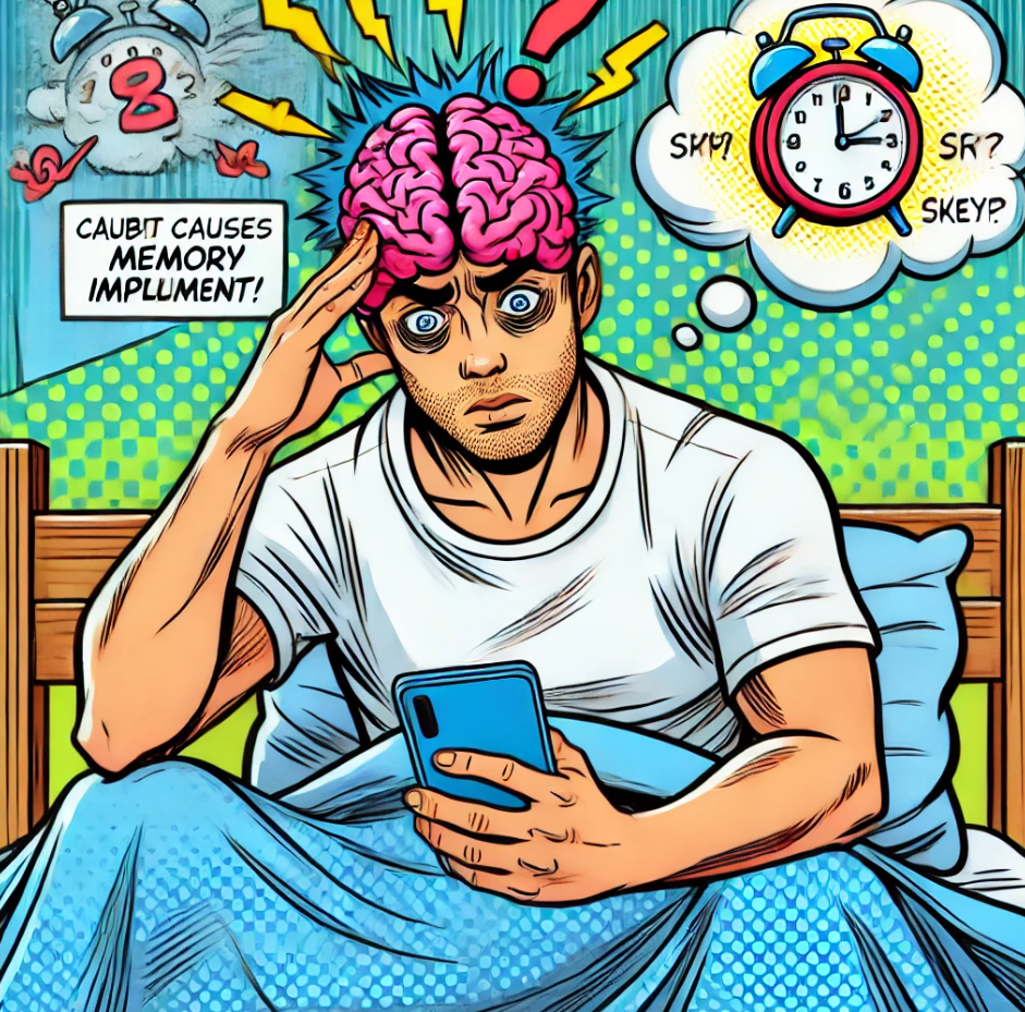 기억장애의 원인과 관련된 나쁜습관의 사진