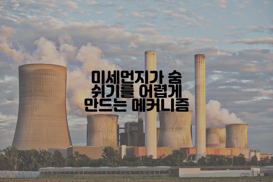 미세먼지가 숨 쉬기를 어렵게 만드는 메커니즘