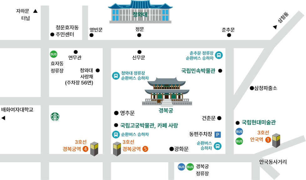 청와대 약도
