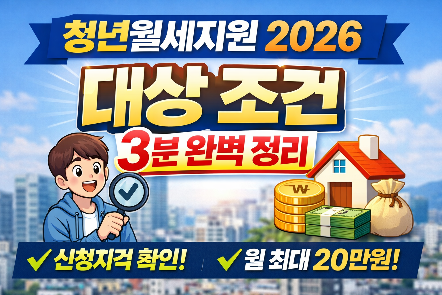 청년월세지원 2026 대상 조건
