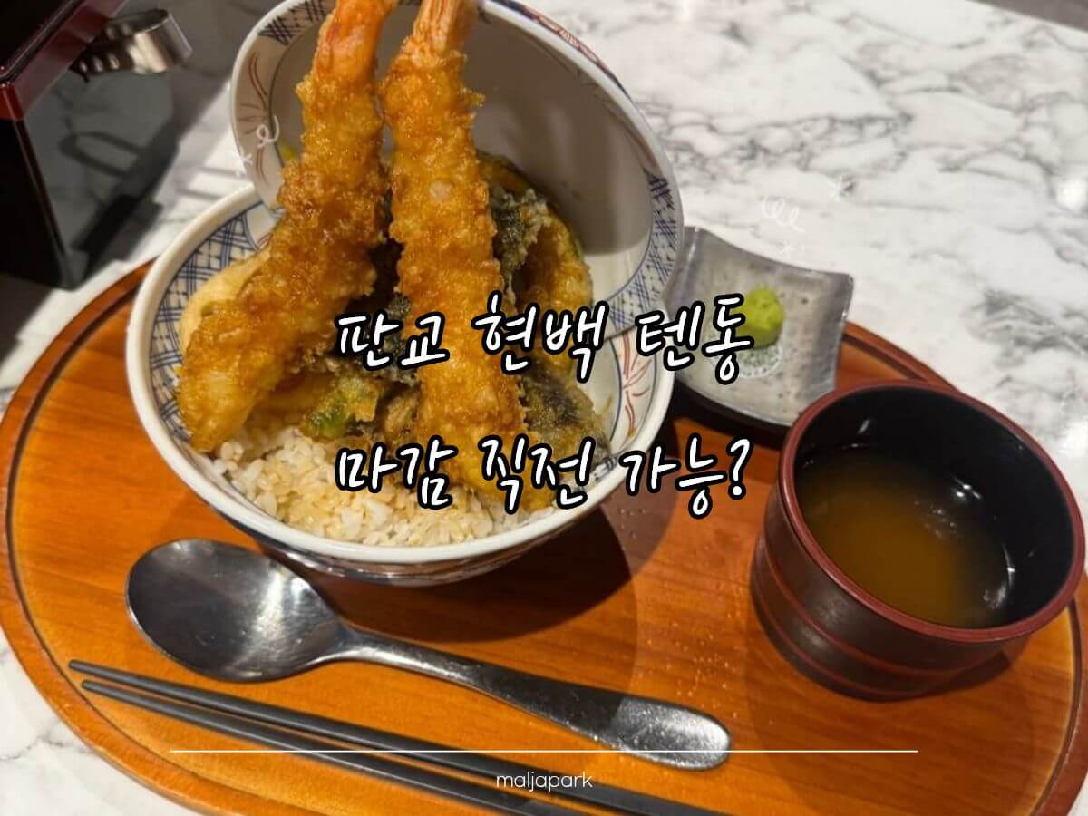 판교 현대백화점 텐동 마츠노하나 하나텐동 비주얼