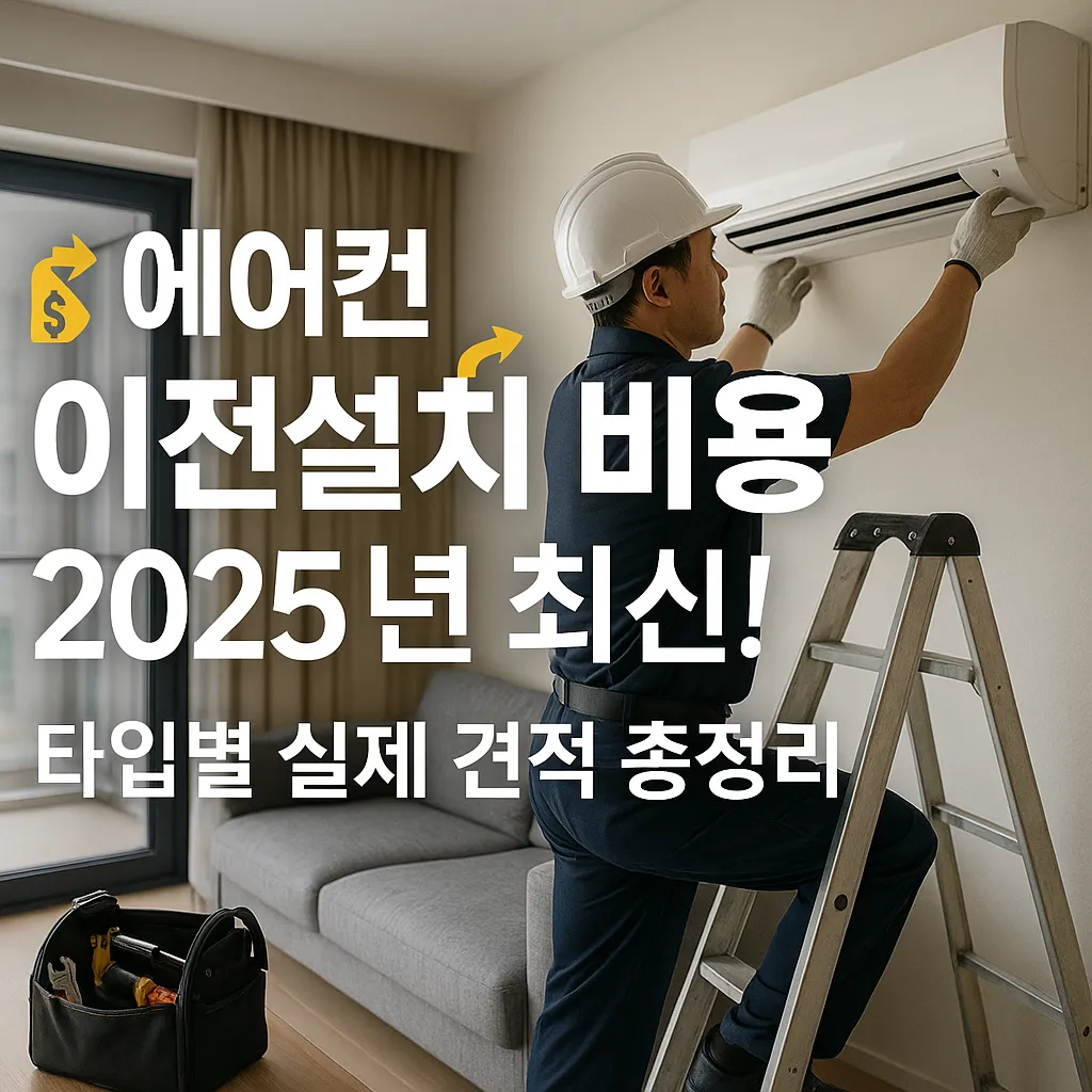 에어컨 이전설치 비용 2025년 최신! 타입별 실제 견적 총정리