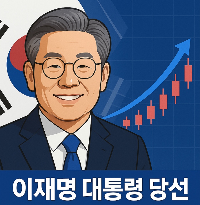 이재명 후보 대통령 당선 이미지