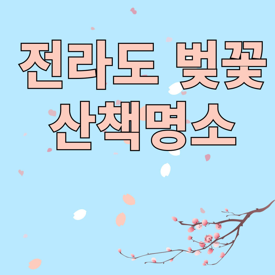 전라도 벚꽃산책명소