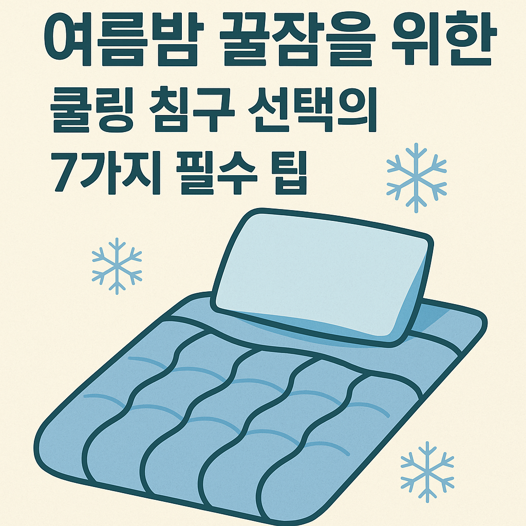 여름밤 꿀잠을 위한 쿨링 침구 선택의 7가지 필수 팁