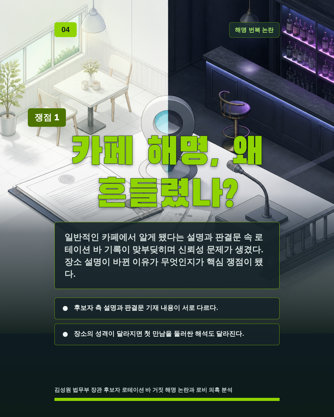 카페 해명, 왜 흔들렸나?