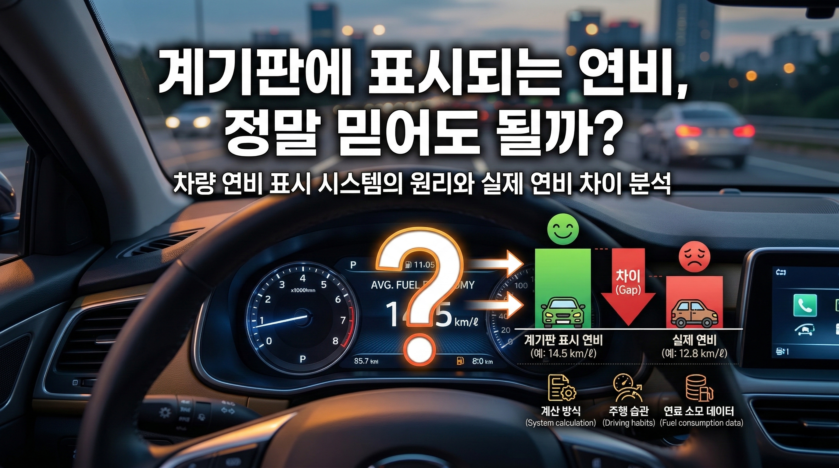 계기판에 표시되는 연비