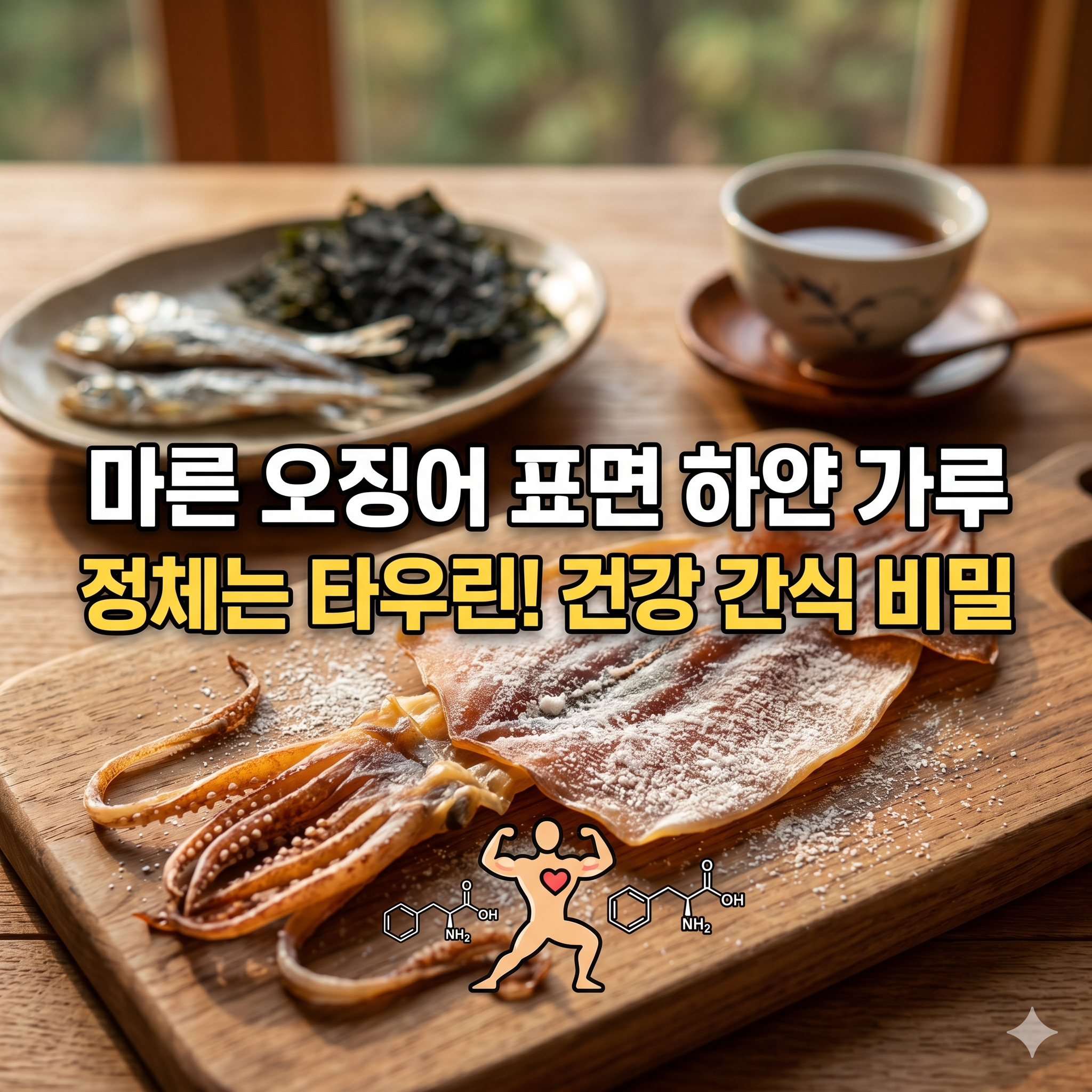 마른 오징어 하얀가루 정체와 몸에 좋은 이유 제대로 알기