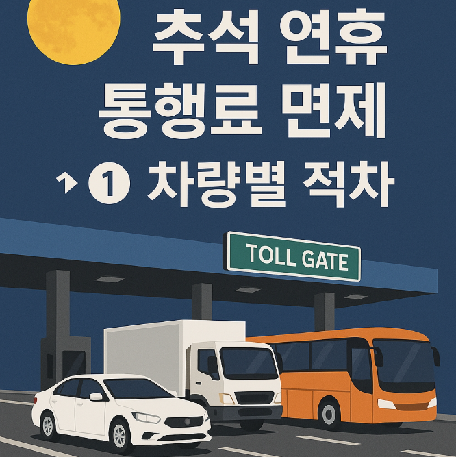 추석-연휴-고속도로-통행료-면제기간-차량별-이용-절차-총정리