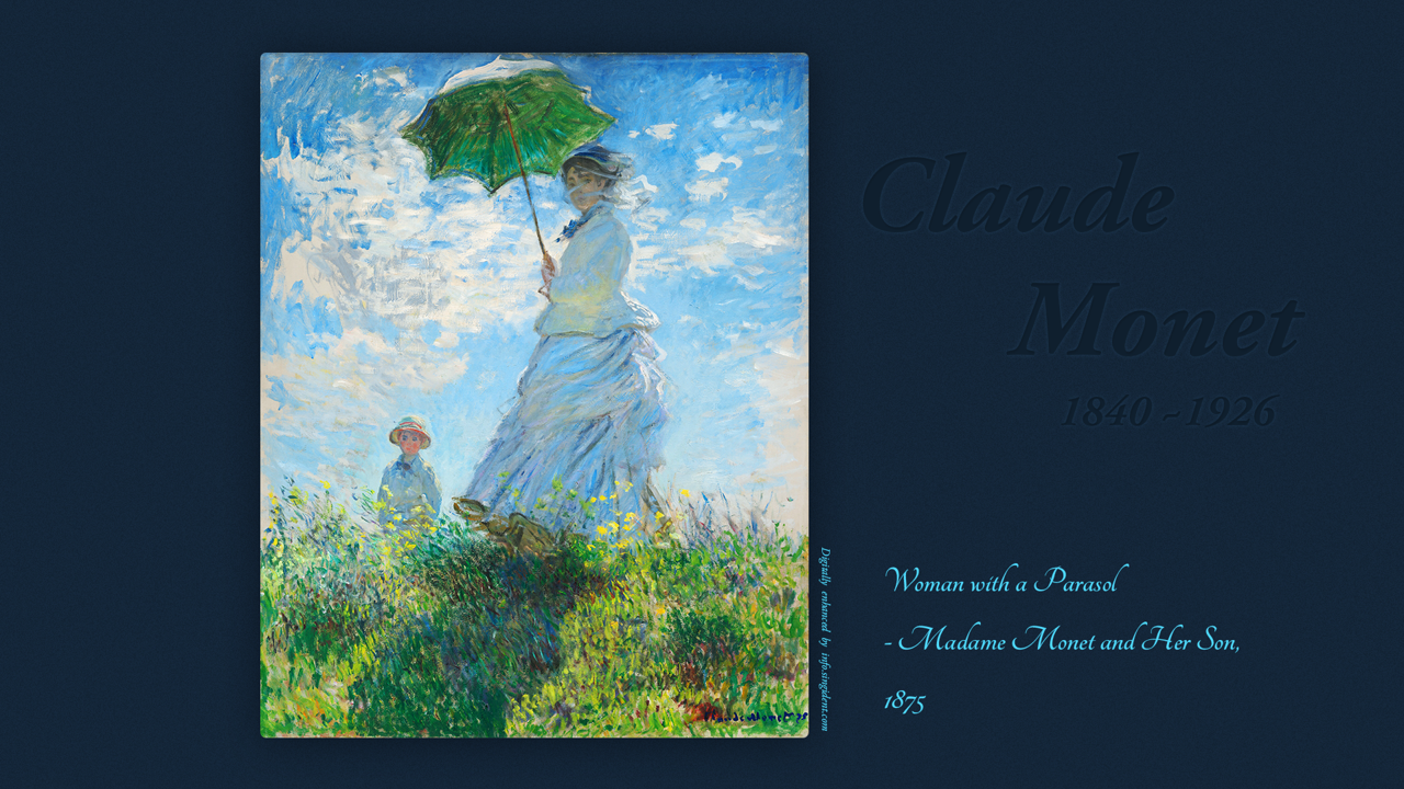 06 파라솔을 든 여인 C - Claude Monet 모네그림