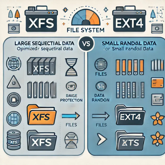 xfs ext4 차이점