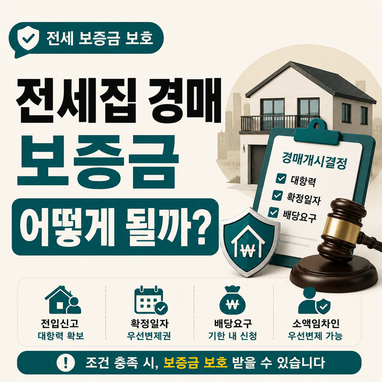 확정일자와 전입신고 보증금 보호 조건 비교 안내