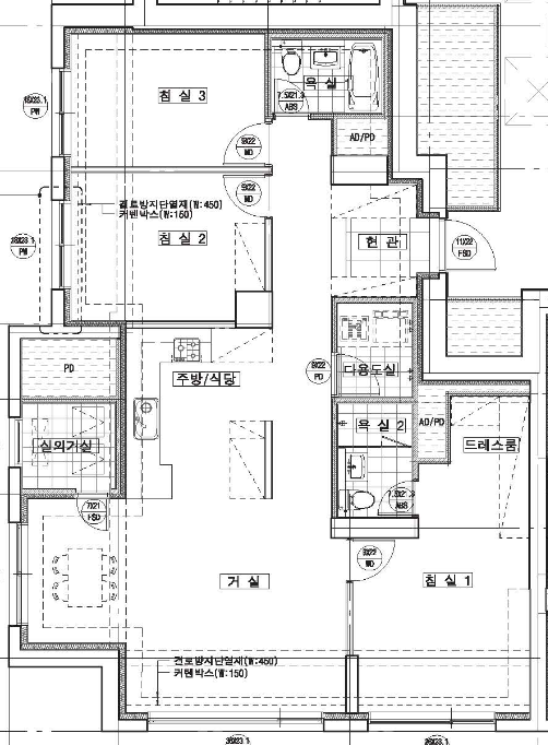 강남 청담르엘 84A, B 평면도