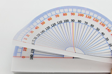 점착 메모지로 만든 각도기