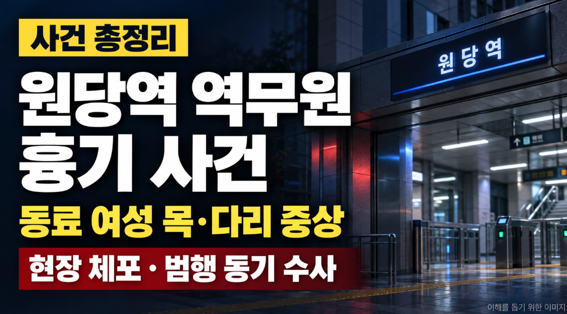 원당역 역무원 흉기 사건 총정리｜동료 여성 목&middot;다리 중상, 현장 체포와 범행 동기 수사