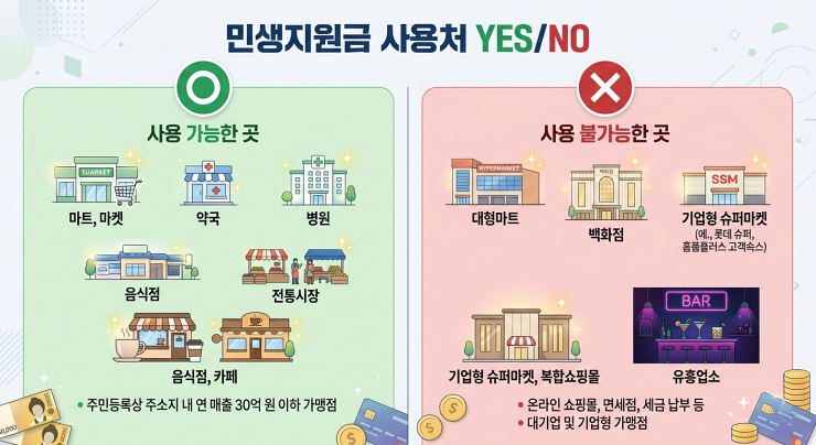 민생지원금 사용처