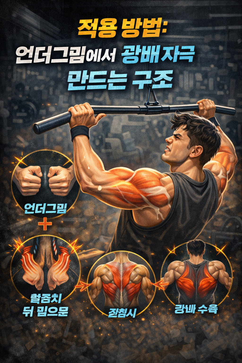 언더그립에서 광배 자극 만드는 구조