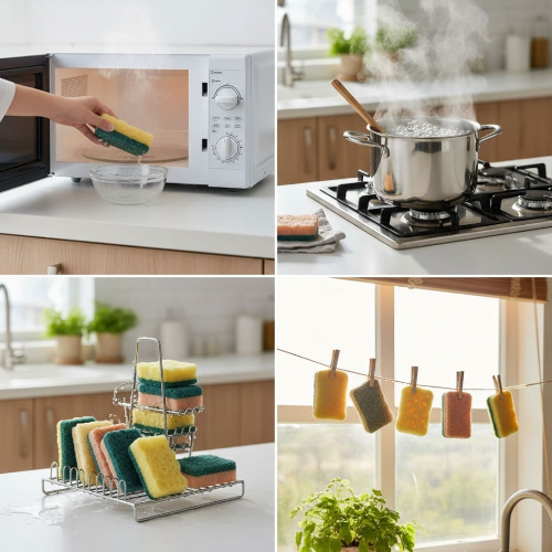 주방 수세미 관리, 세균 번식 막고 위생적으로 사용하는 법