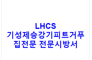 LHCS 기성제승강기피트거푸집전문 전문시방서